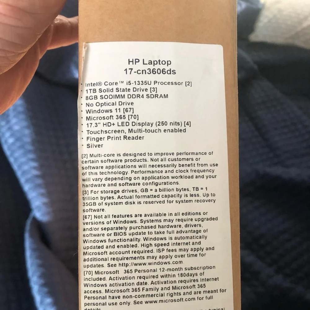 Hp laptop 17-cn3606ds. Brand new sealed in the original package